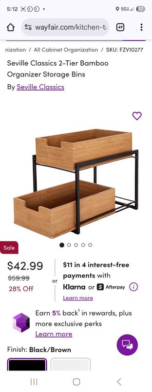 SEVILLE 2-TIER SLIDING Retail $40