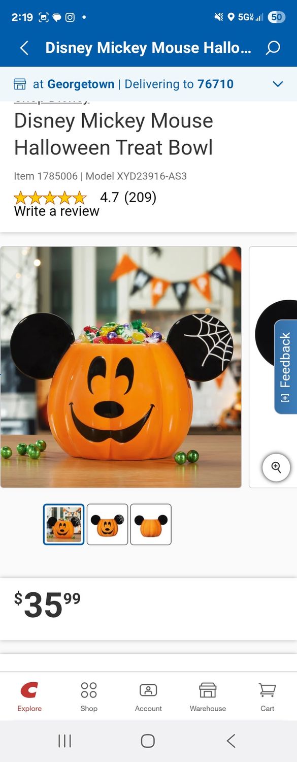 DISNEY CANDY BOWL Retail $36