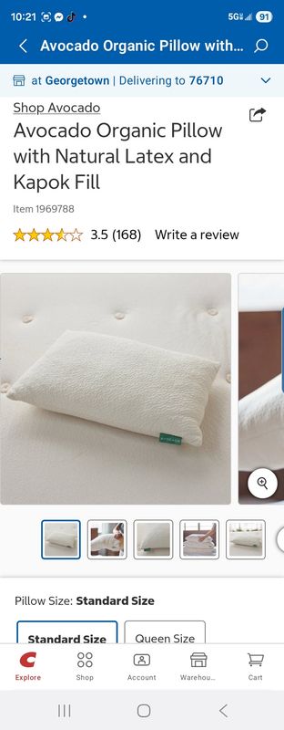 AVOCADO PILLOW BRENTWOOD Retail $60