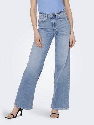 ONLY MADISON BLUSH HIGH WAIST WIDE - LIGHT BLUE DENIM