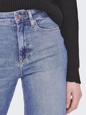 ONLY MADISON BLUSH HIGH WAIST WIDE - MEDIUM BLUE DENIM
