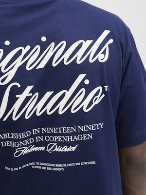 JACK &amp; JONES NORREBRO TYPO TEE  CREW NECK