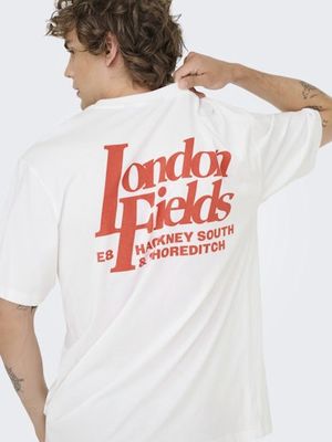 ONLY &amp; SONS FRANK LIFE TEXT RELAXED TEE