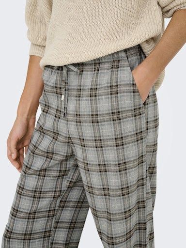 ONLY ISADORA LIFE REGULAR PULL WIDE CHECK PANT