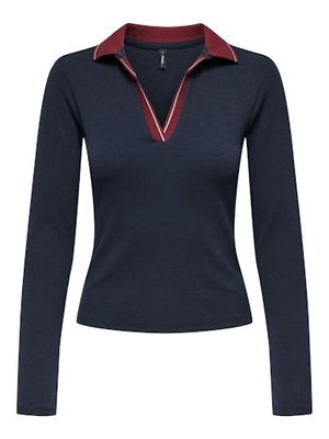 ONLY HADLEIGH LONG SLEEVE CONTRAST POLO