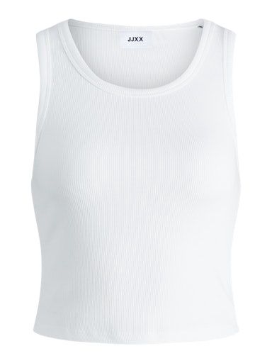 JJXX FALLON RIB TOP BASIC, Colour: BRIGHT WHITE, Size: XS