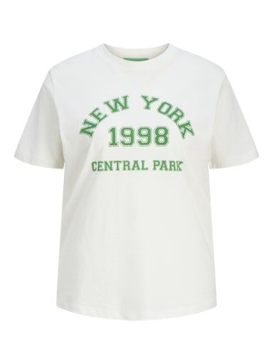 JJXX MERLE REGULAR FIT  TEE, Colour: VANILLA ICE / NEW YORK, Size: XS
