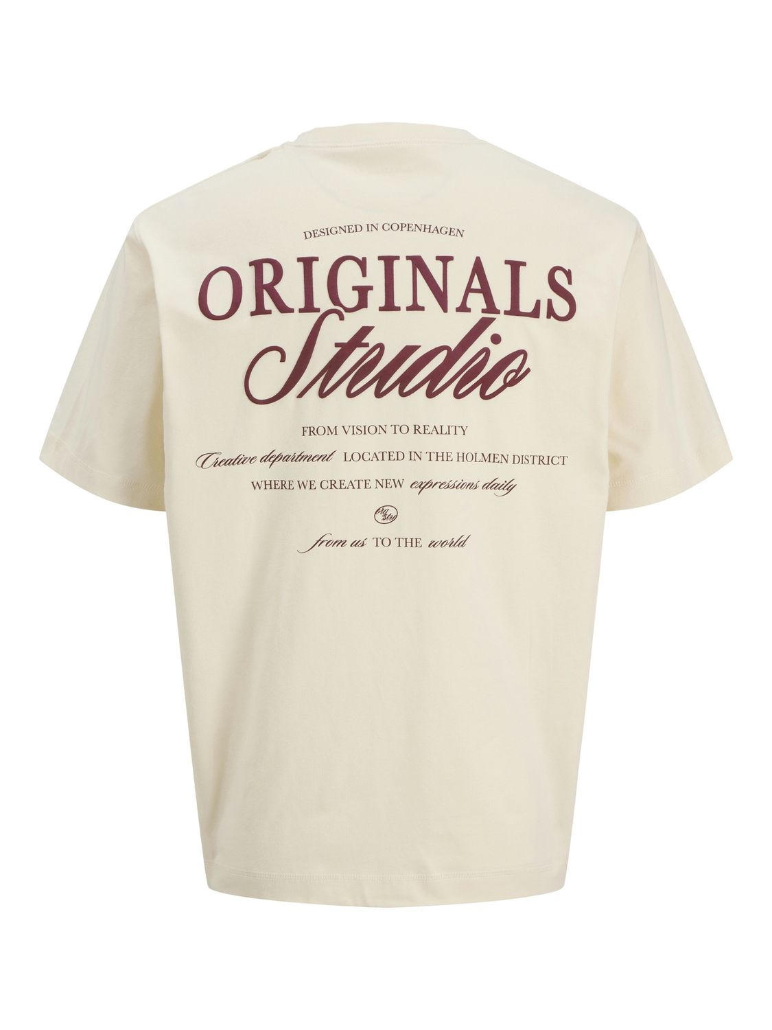 JACK &amp; JONES NORREBRO TYPO TEE  CREW NECK, Colour: ANTIQUE WHITE, Size: S