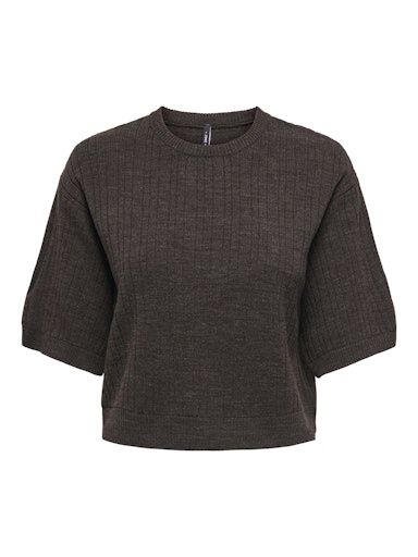 ONLY THEA SS O-NECK PULLOVER KNT, Colour: CHOCOLATE TORTE, Size: XS