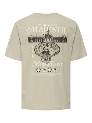 ONLY &amp; SONS HOYA RELAXED TEE, Colour: SILVER LINING, Size: S