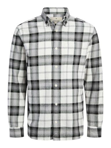 JACK &amp; JONES BROOK CHECK SHIRT, Colour: BLACK, Size: S