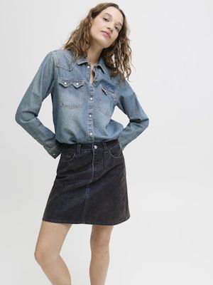 JJXX MIA FLOCK DENIM SKIRT