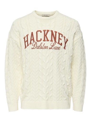 ONLY &amp; SONS MACK RLX  CREW NECK KNIT, Colour: EGRET, Size: S
