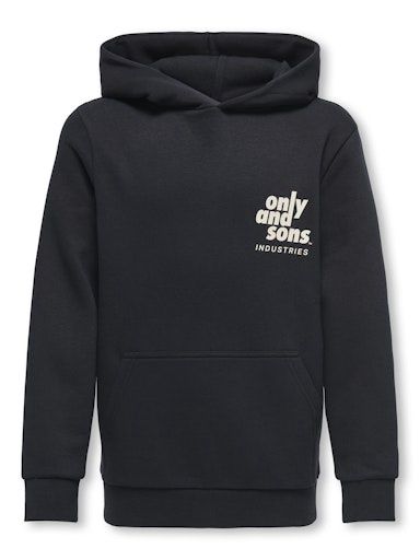 ONLY &amp; SONS JR HUDSON REG HOODIE, Colour: BLACK, Size: 134/140 (9/10)