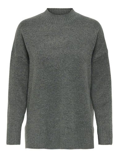 ONLY HAZEL HIGHNECK OVERS PULL KNIT, Colour: BALSAM GREEN MELANGE, Size: XS