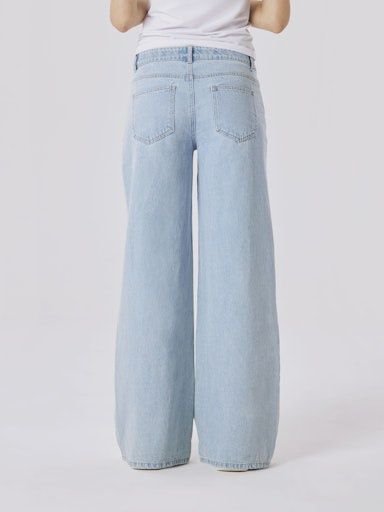 LMTD KIZZA DNM LOW WAIST  WIDE PANT, Colour: LIGHT BLUE DENIM, Size: 164