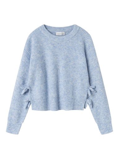 NAME IT LINNEA  LOOSE SHORT KNIT, Colour: DUSTY BLUE, Size: 116 (6)