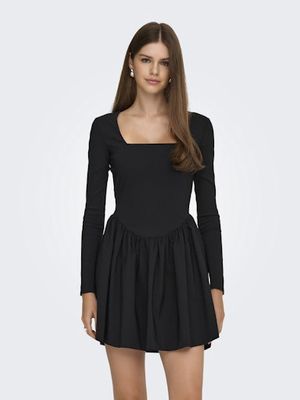 ONLY MENIA LONG SLEEVE  BALLOON SHORT DRESS