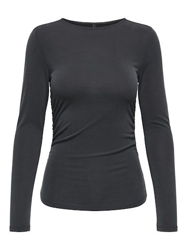 ONLY FREE LIFE RUCHING TOP, Colour: BLACK, Size: XS