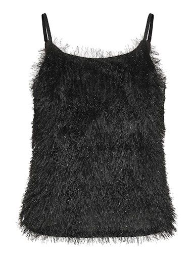 ONLY LIMA SHINE TOP, Colour: BLACK FEATHERS, Size: XS