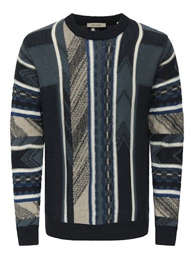 ONLY &amp; SONS RISE REGULAR PATTERN CREW KNIT