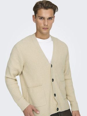 ONLY &amp; SONS FRAME RELAXED CARDIGAN KNIT