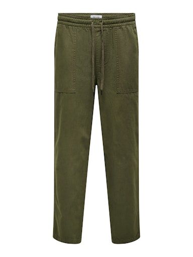 ONLY &amp; SONS SINUS LOOSE PANT, Colour: OLIVE NIGHT, Size: S