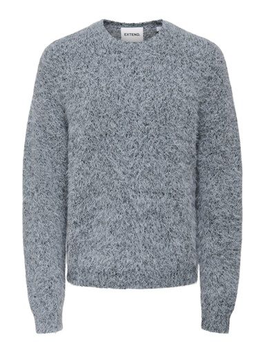 ONLY &amp; SONS NOAH DS CROP CREW KNIT EXTND, Colour: MEDIUM GREY MELANGE, Size: S