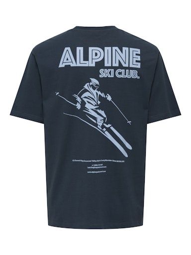 ONLY &amp; SONS MILO EARL RELAXED TEE, Colour: BLUE NIGHTS, Size: S