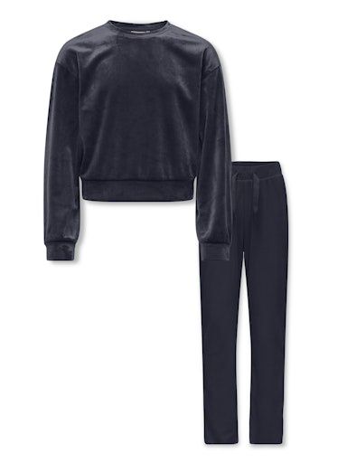 ONLY GIRLS REBEL VELVET SWEAT SET