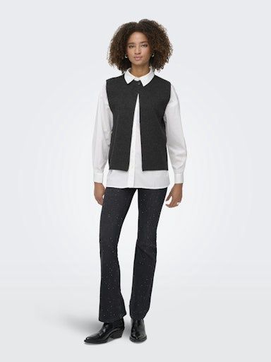 ONLY ANNELI LIFE SL BUTTON VEST KNIT