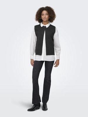 ONLY ANNELI LIFE SL BUTTON VEST KNIT
