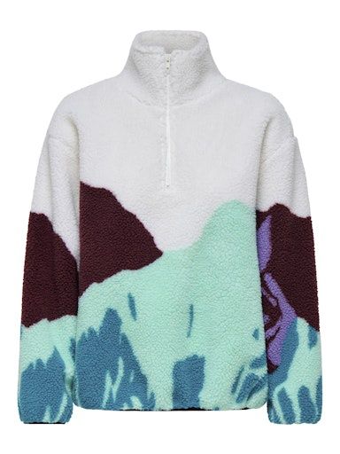 ONLY ASPEN O-NECK TEDDY SWEATSHIRT