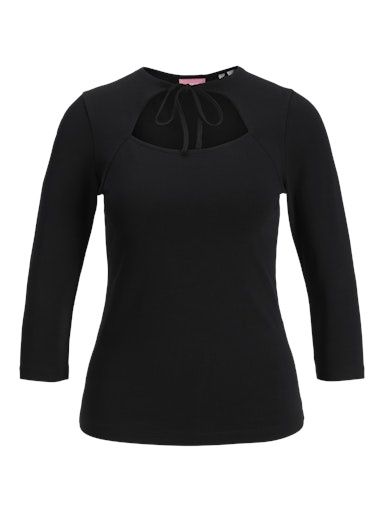 JJXX GIGI STR 3/4 OPEN TOP, Colour: BLACK, Size: XS