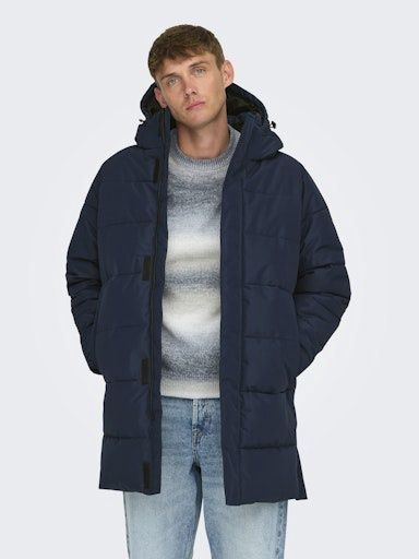 ONLY &amp; SONS CARL LIFE LONG QUILTED COAT