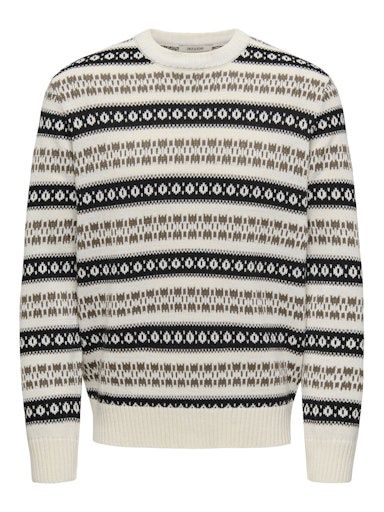 ONLY &amp; SONS FAME RELAXED NORDIC CREW KNIT
