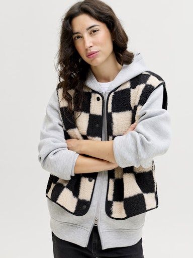 JJXX VERA CHECK TEDDY VEST