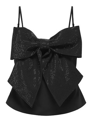 ONLY GINIE RHINESTONE BOW STRAP TOP
