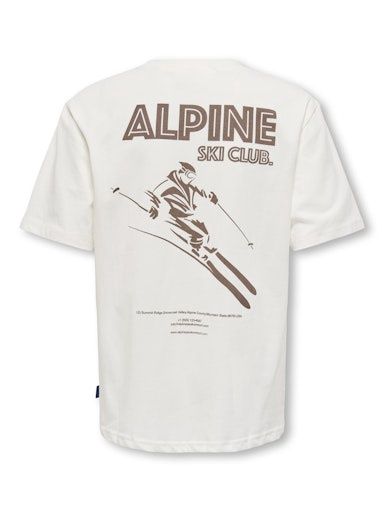 ONLY &amp; SONS JR LARRY SNOW RELAX SS TEE, Colour: CLOUD DANCER, Size: 122/128 (7/8)