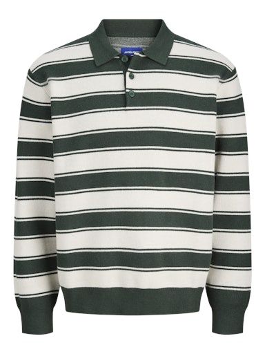 JACK &amp; JONES NOSTALGIA KNIT POLO, Colour: SYCAMORE / SEA SALT, Size: S