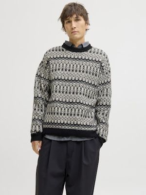 JACK &amp; JONES MAX FAIRISLE KNIT CREW NECK