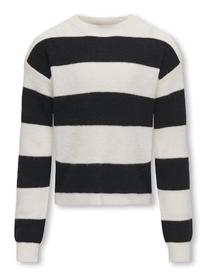 ONLY GIRLS FRANCA LIFE SHORT L/S STRIPE KNIT
