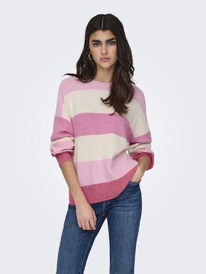 ONLY ATIA LIFE L/S STRIPE PULLOV KNIT