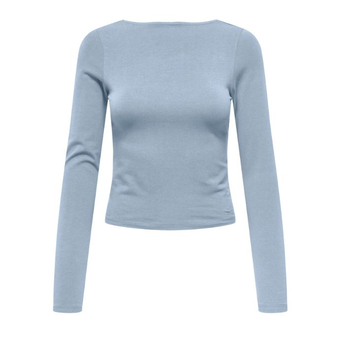 ONLY KISS LS OPEN BAC TOP, Colour: CASHMERE BLUE, Size: XS