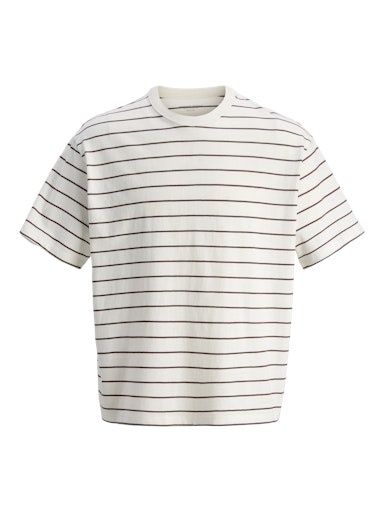 JACK &amp; JONES NOSTALGIA STRIPE TEE, Colour: CLOUD DANCER, Size: S