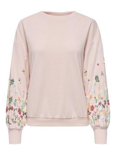 ONLY BROOKE O-NECK FLOWER SWEATER, Colour: POTPOURRI, Size: XS