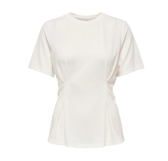 ONLY ELENA PLEATED TOP, Colour: CLOUD DANCER, Size: XS