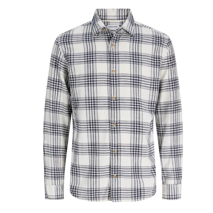 JACK &amp; JONES DOVER CHECK SHIRT, Colour: WHITE, Size: XS