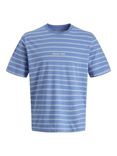JACK &amp; JONES JR NORREBRO STRIPE TEE, Colour: MARINA, Size: 140 (10)