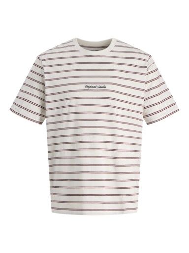 JACK &amp; JONES NORREBRO STRIPE TEE, Colour: CABERNET, Size: S